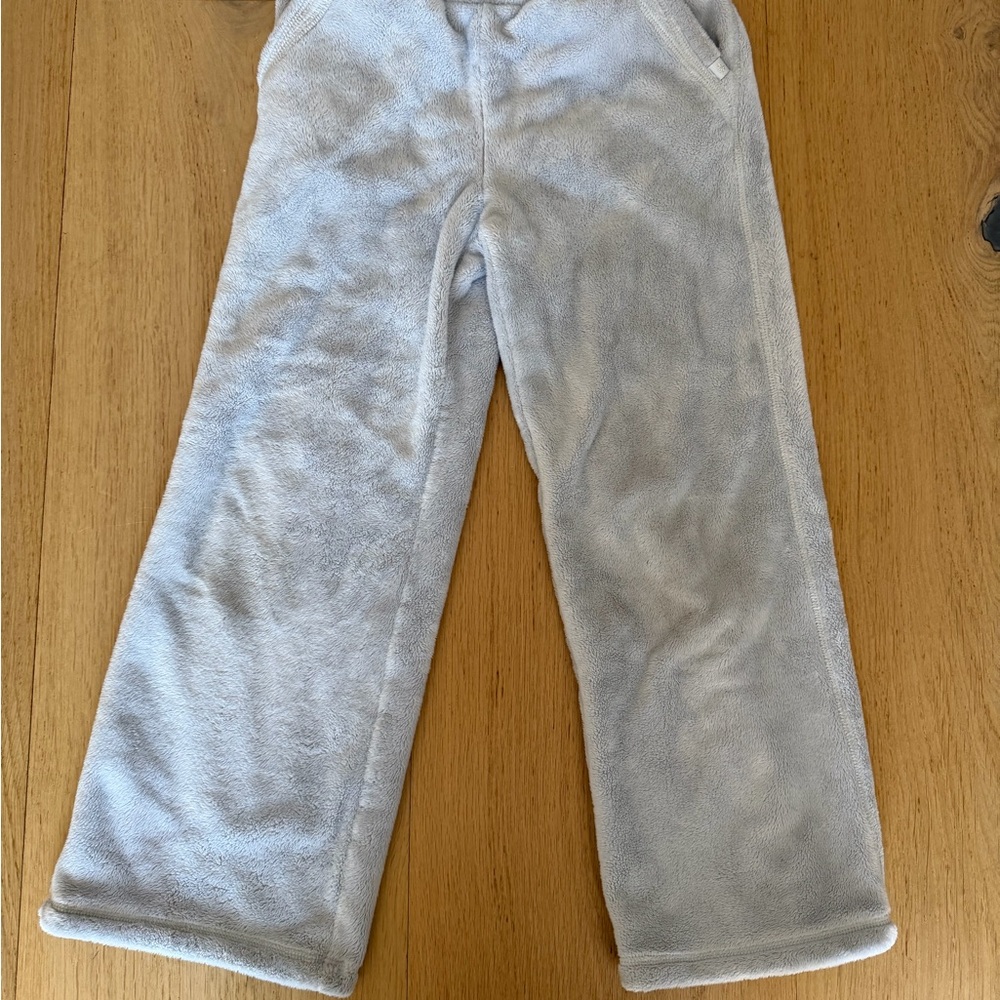 Athleta Girl Soft Light Gray Fleece Pants